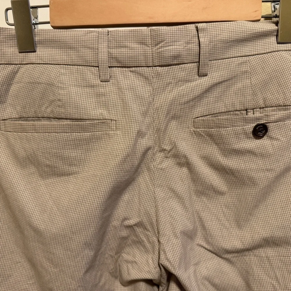 Banana Republic Men’s Khaki Tan Plaid Pants Sz 31/32